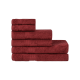 Lot de 6 Serviettes éponge coton bio BERRY RED