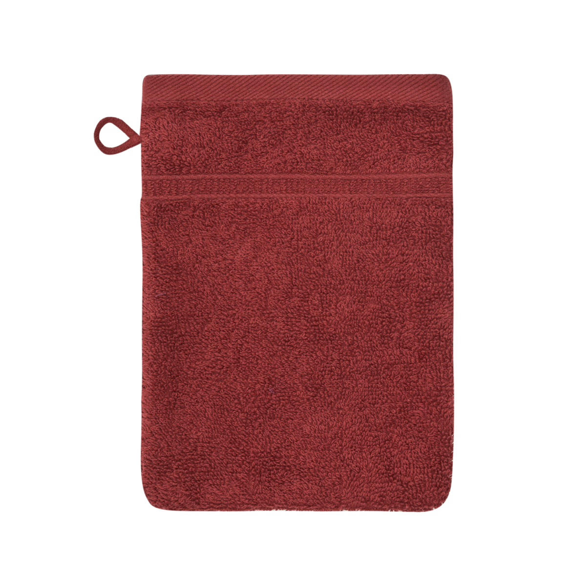 Lot de 10 Serviettes éponge coton bio BERRY RED