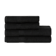 Lot de 4  Serviettes éponge coton bio CHARCOAL BLACK