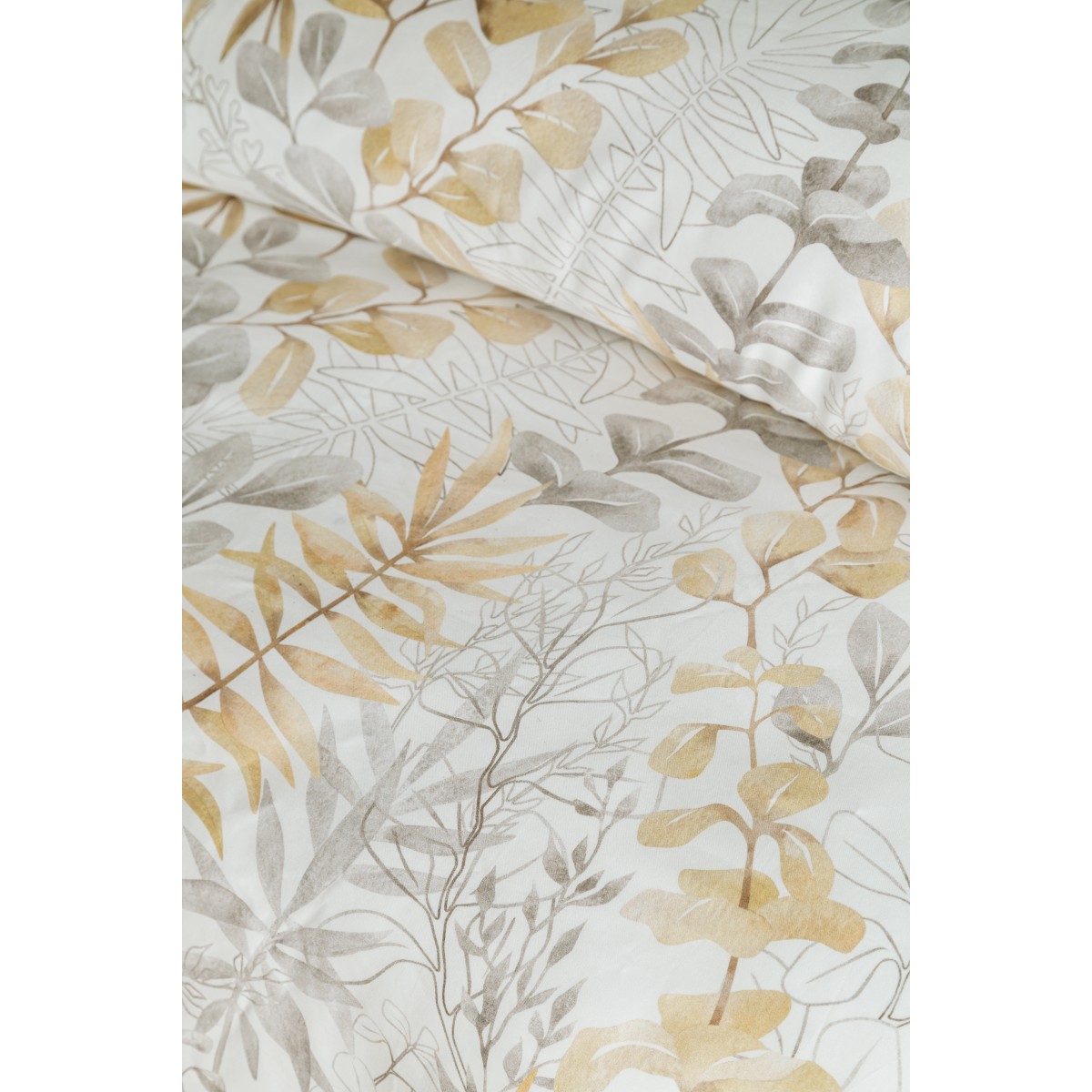 Parure de lit 240X220 cm satin de coton OCCALE BEIGE