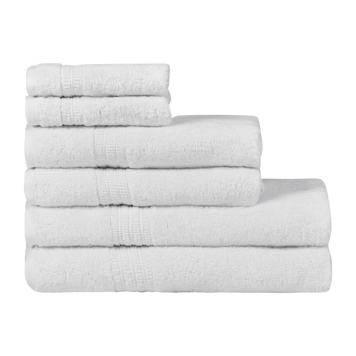 Lot de 6 Serviettes éponge coton bio SNOW WHITE