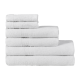 Lot de 6 Serviettes éponge coton bio SNOW WHITE