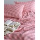 Parure de lit 100% coton VICHY ROSE